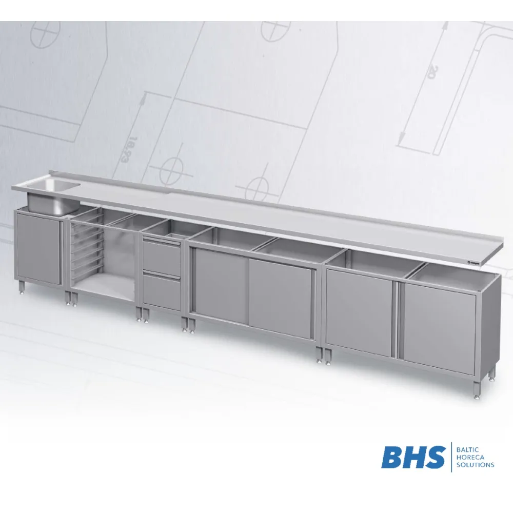 Skapis zem izlietnes ar bīdāmām durvīm  H-660 mm (943585080F)