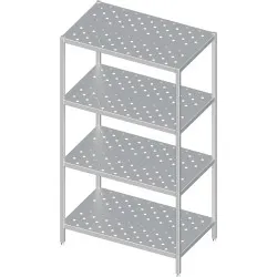 Easy assemble perforated  shelf H- 1800mm , depth 700 mm