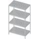 Viegli saliekams perforēts plaukts  H- 1800mm, dziļums  500 mm (981865060)