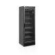 Melna saldētava ar apsildāmām stikla durvīm, 270l (UFSC371G BLACK)