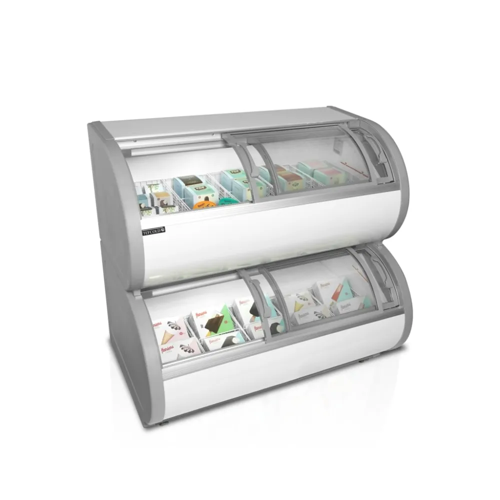 Divu līmeņu saldētava - vitrīna 408 litri (TD500)