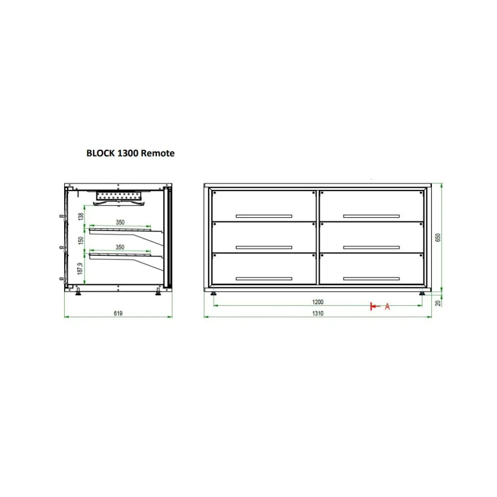 BLOCK 1300 Remote ar bīdāmām durvis (A2932003+BLO-140A-00)