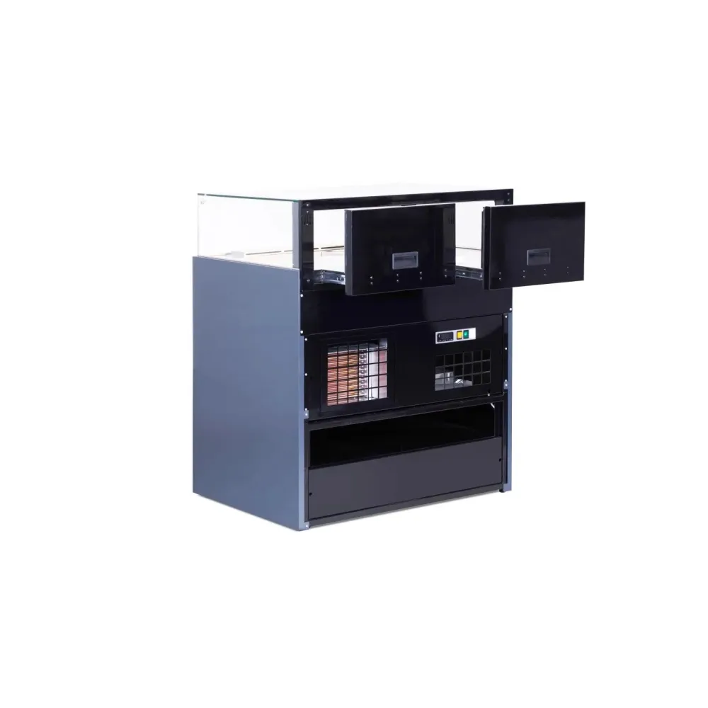 Konditorejas vitrīna CUBE II 1000 JEWELRY ar atvilktnēm (CUBE-II-1000-JEWELRY-DRAWERS)