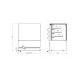 Konditorejas vitrīna CUBE II 600 Transparent (CUBE-II-600-TRANSPARENT)