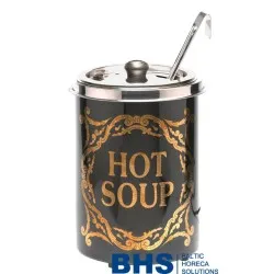 Hot pot soup kettle Hot Soup, with gold plated decor