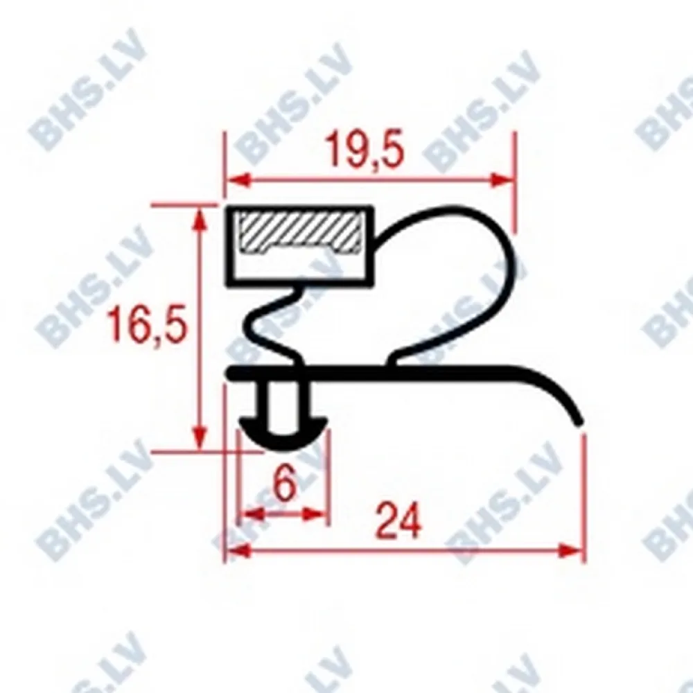 SNAP-IN GASKET 655x510 mm (L3286152)