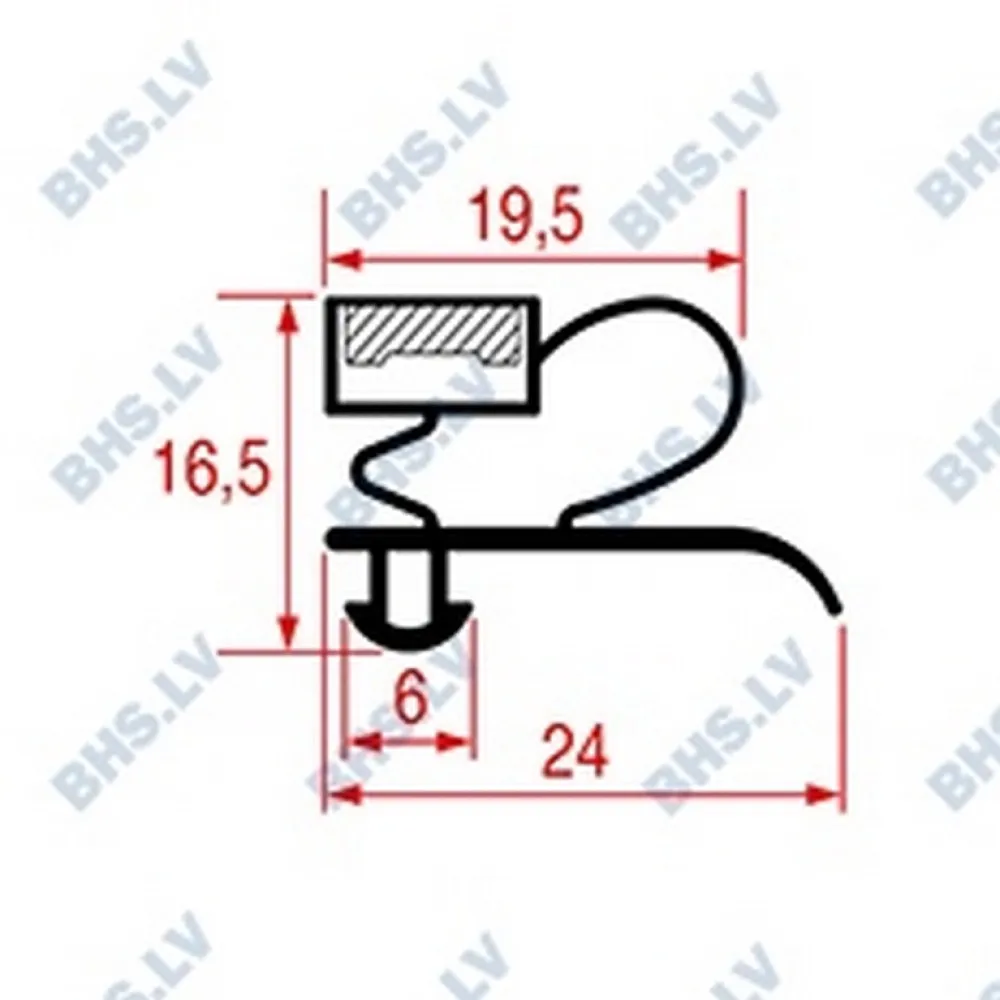 SNAP-IN GASKET 1570x663 mm (L3286129)