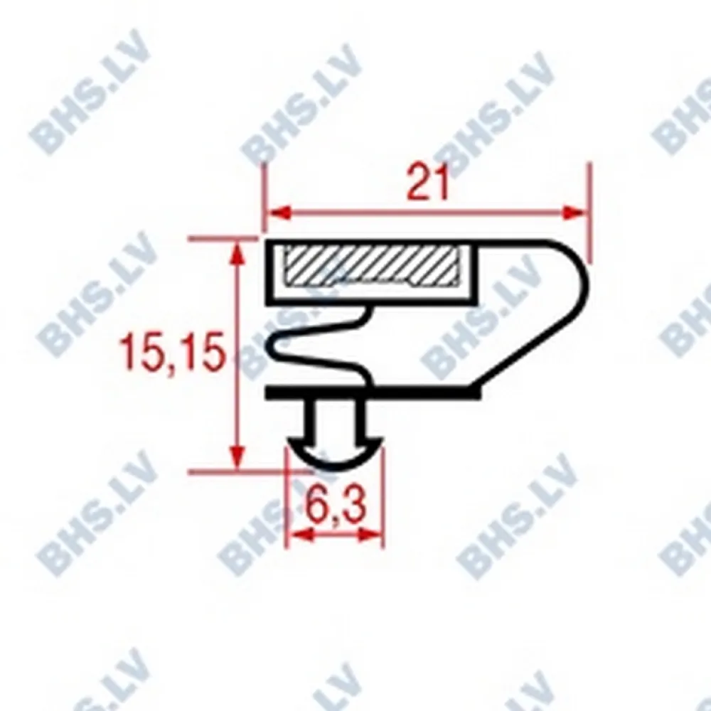 SNAP-IN GASKET L1006 LENGTH 2000 mm (L3286124)