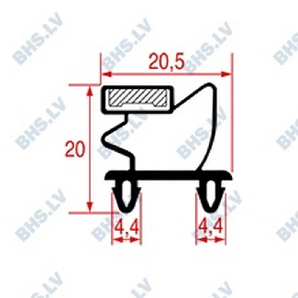 SNAP-IN GASKET L1008 LENGTH 2600 mm (L3286119)