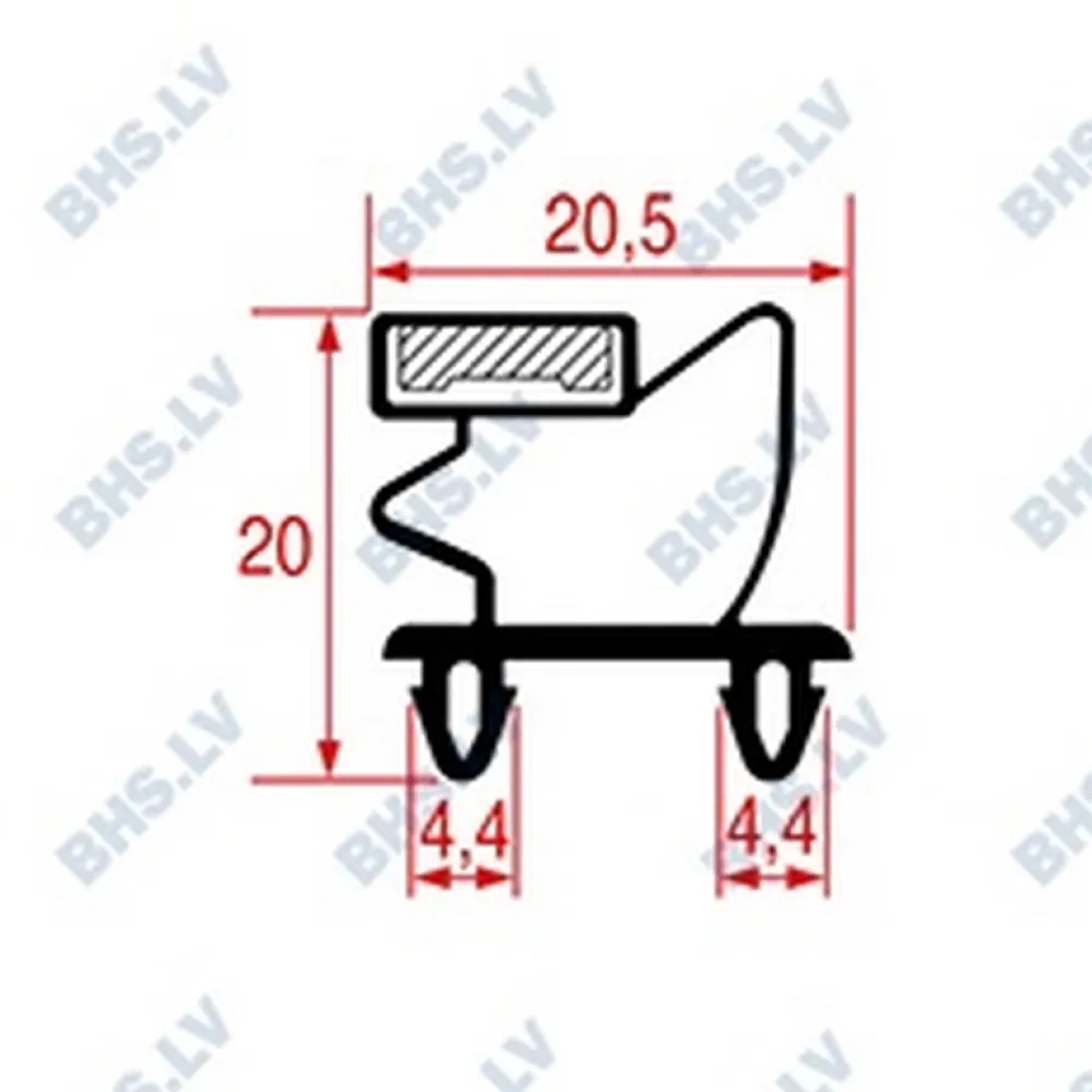 SNAP-IN DOOR GASKET 1540x655 mm (L3186878)