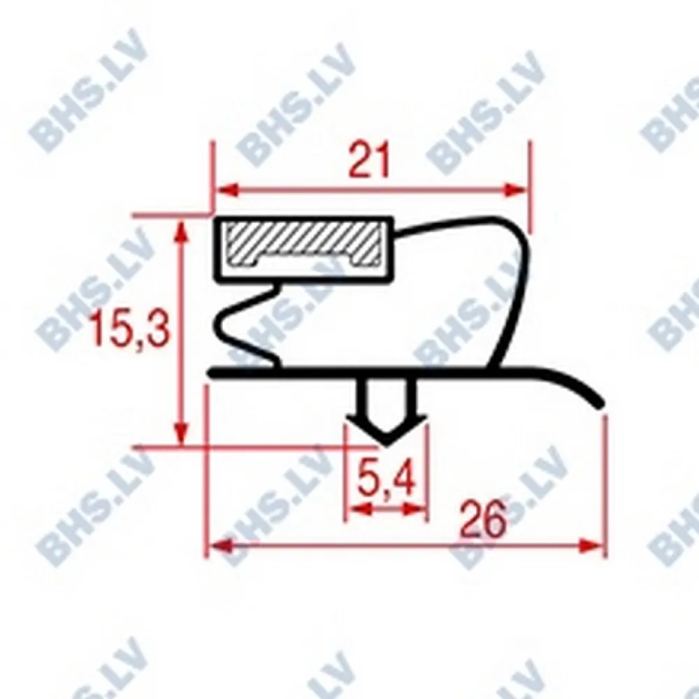 SNAP-IN GASKET 783x475 mm (L3186598)
