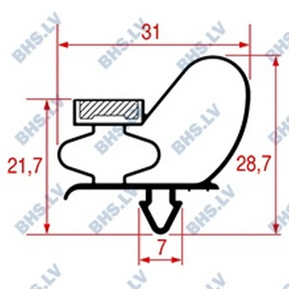 SNAP-IN GASKET 720x450 mm (L3186670)