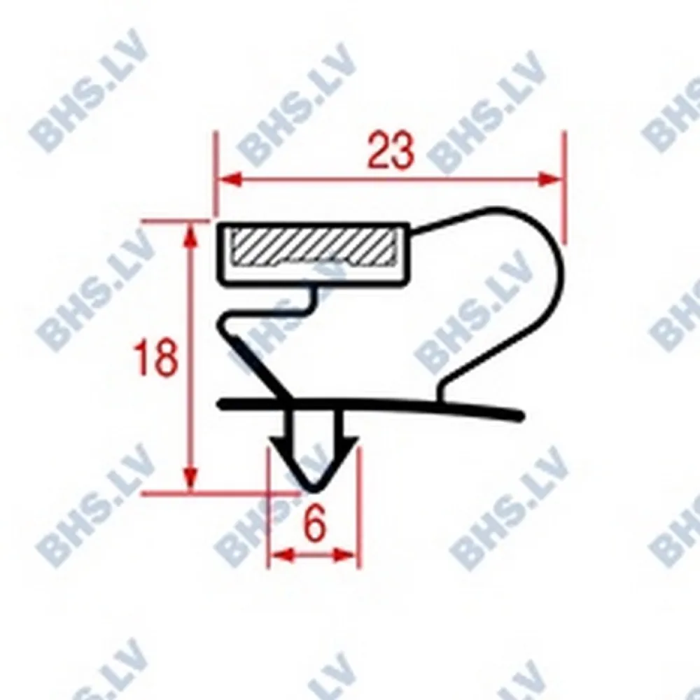 SNAP-IN GASKET 1598x605 mm (L3786577)