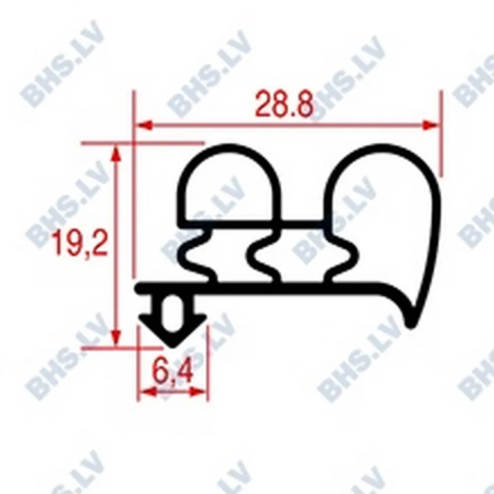 SNAP-IN GASKET L1028 LENGTH 2000 mm (L3186711)