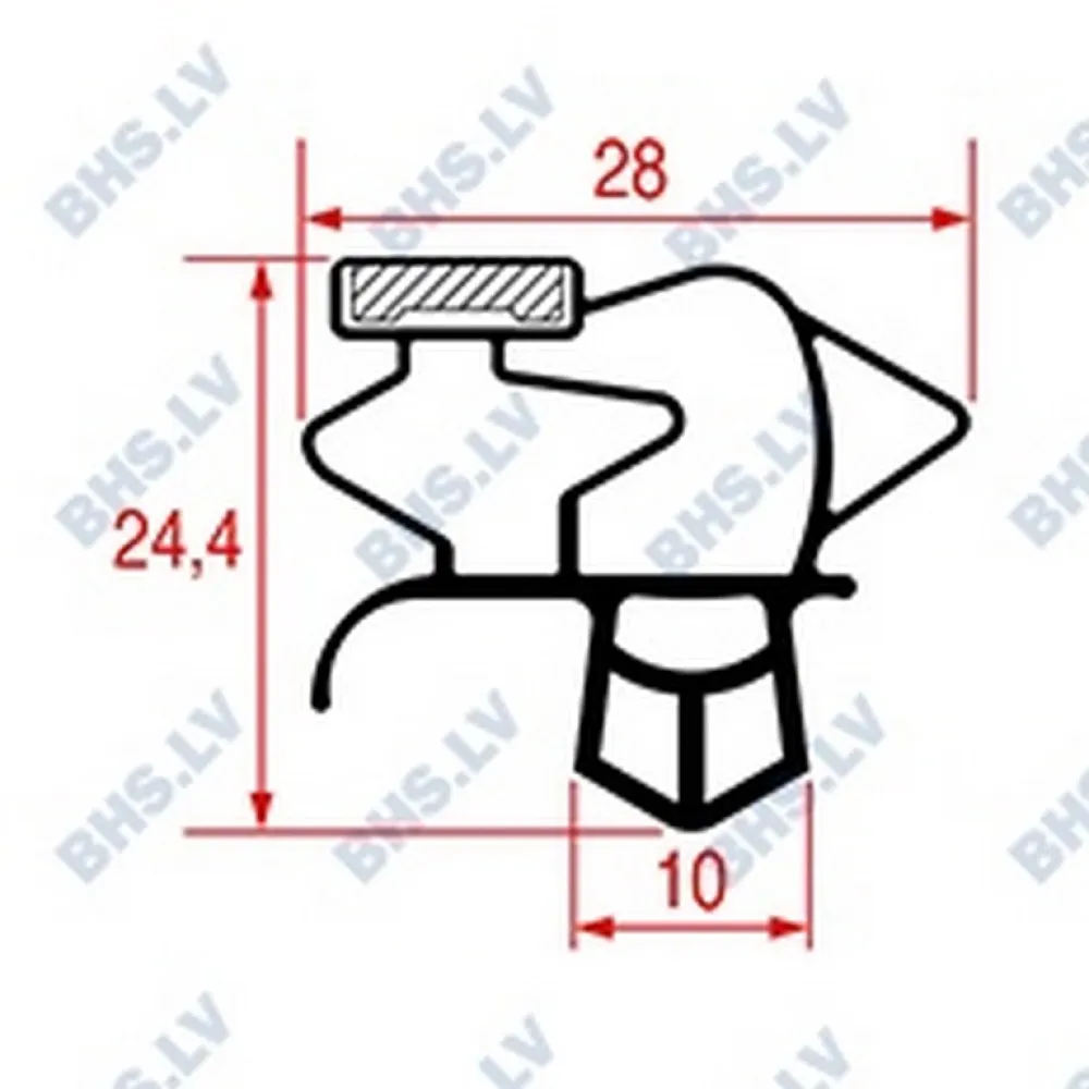 SNAP-IN GASKET 1550x645 mm (L3786159)