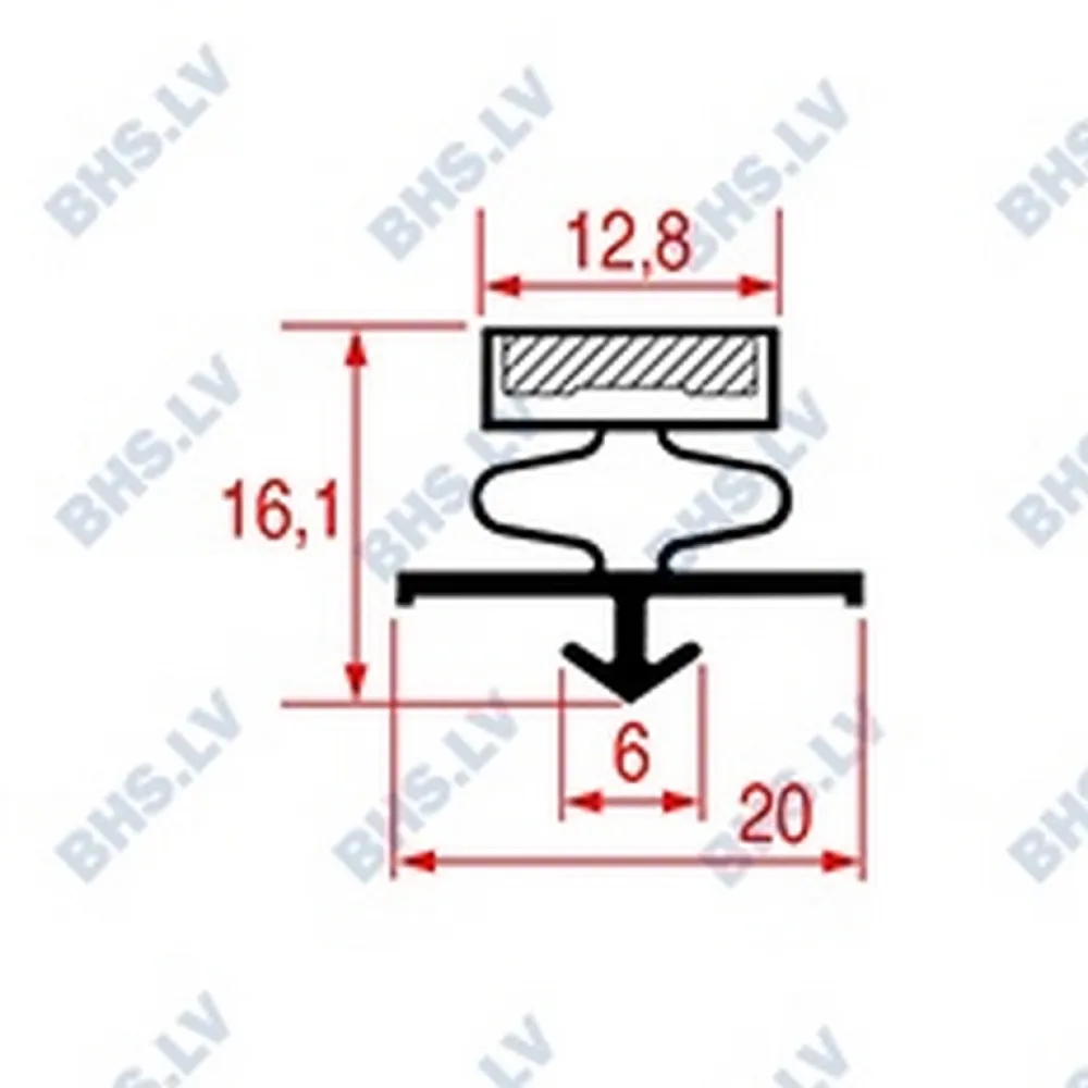 GASKET SNAP-IN L1036 LENGTH 2500 mm (L3286155)