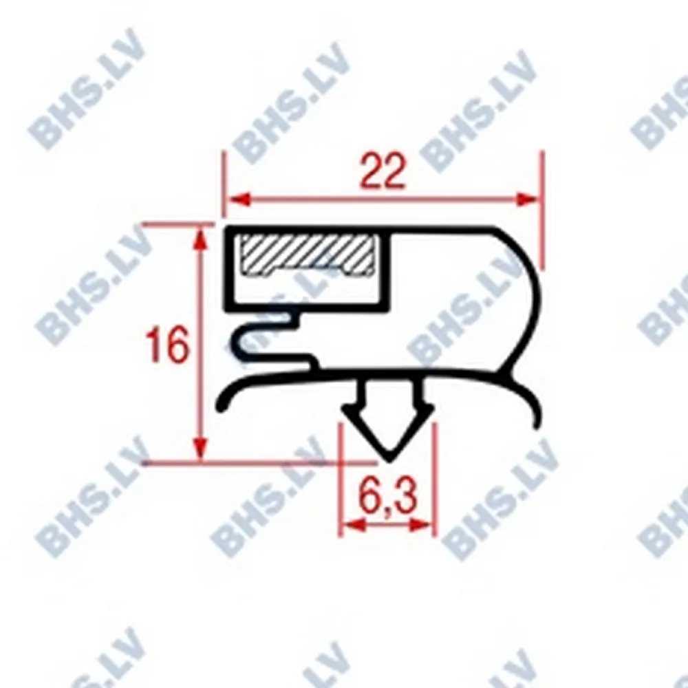 SNAP-IN GASKET L1042 LENGTH 2000 mm (L3286154)