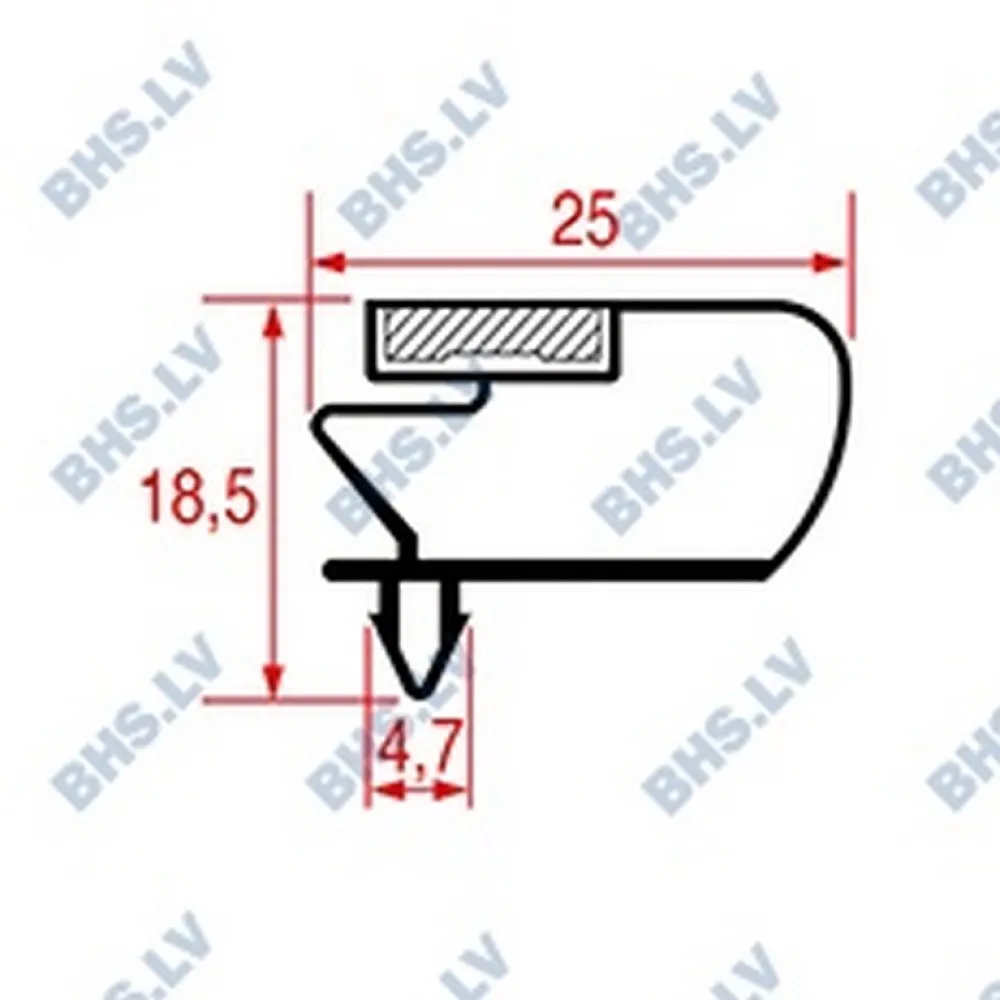 SNAP-IN GASKET L1048 LENGTH 2000 mm (L3286138)