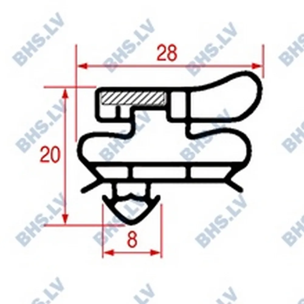 SNAP-IN GASKET 1635x620 mm (L7107467)