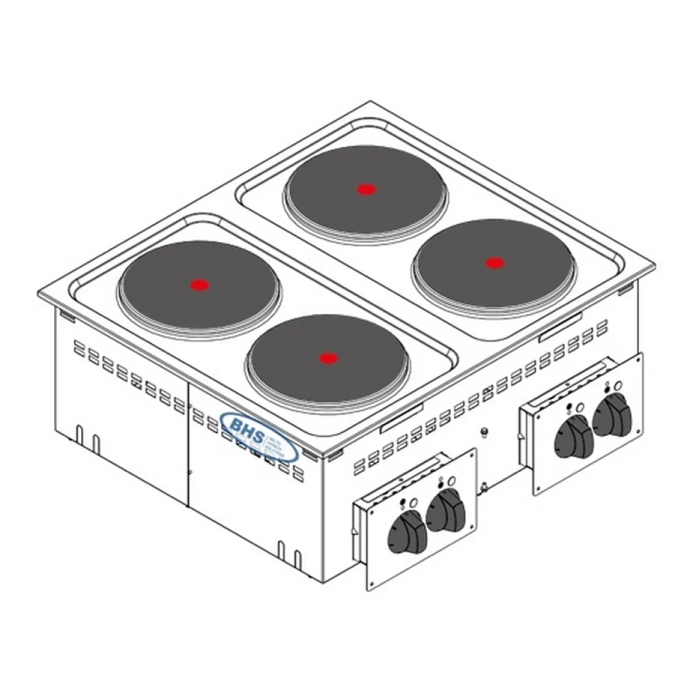 Drop-in elektriskā plīts DPC70E0 10.4 kW (136004)