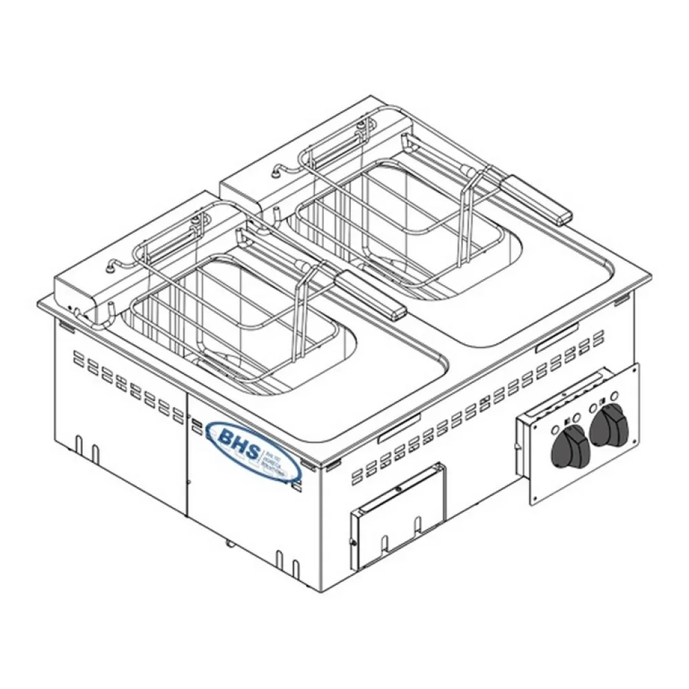 Drop-in elektriskais friteris DFR70E2 8.0+8.0 litri (136033)