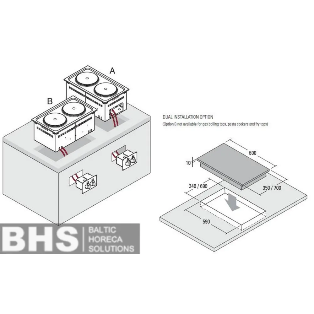 Drop-in gāzes plīts DPC70G 19.0 kW (133002)