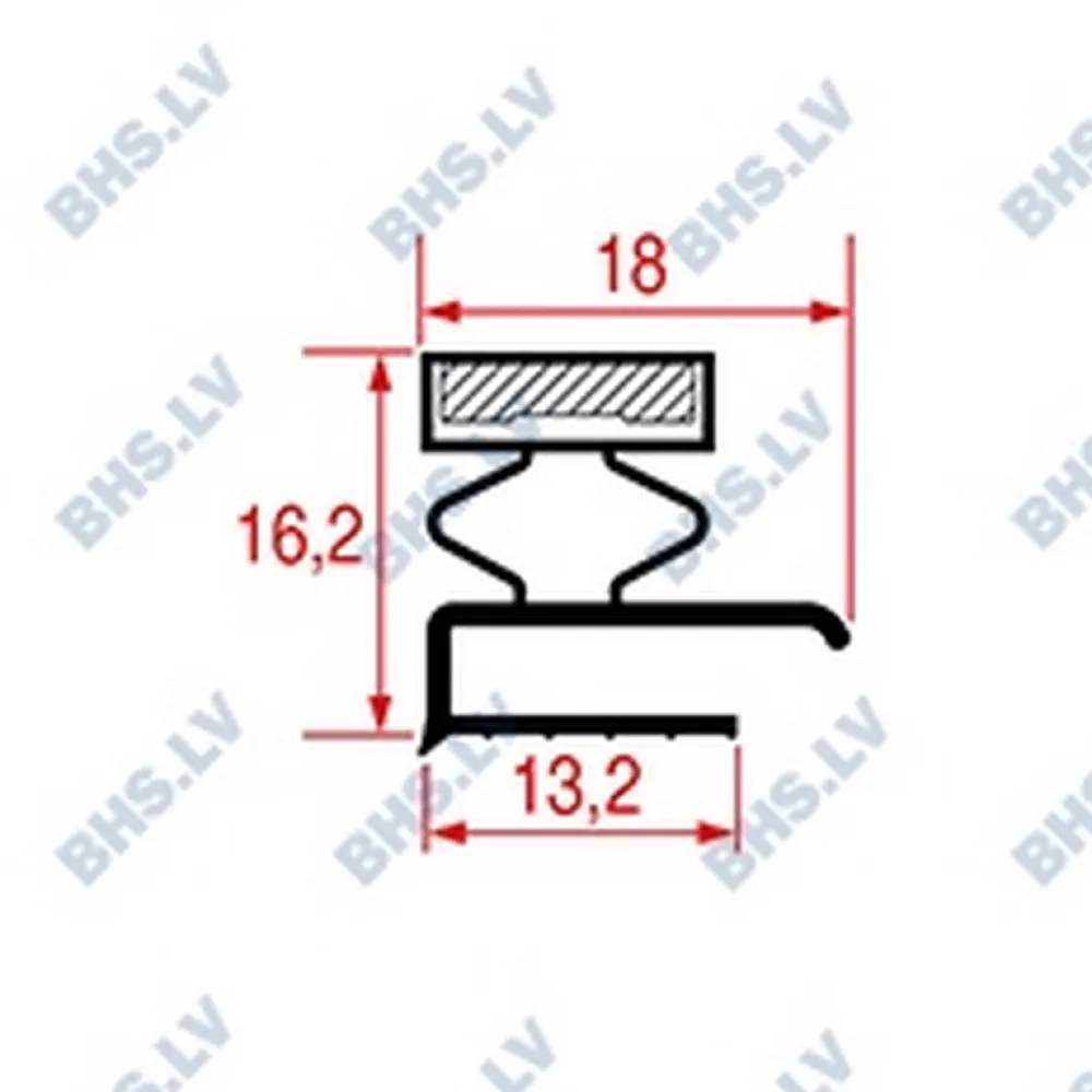 MIDDLE EDGED GASKET L2004 LENGTH 2000 mm (L3186875)