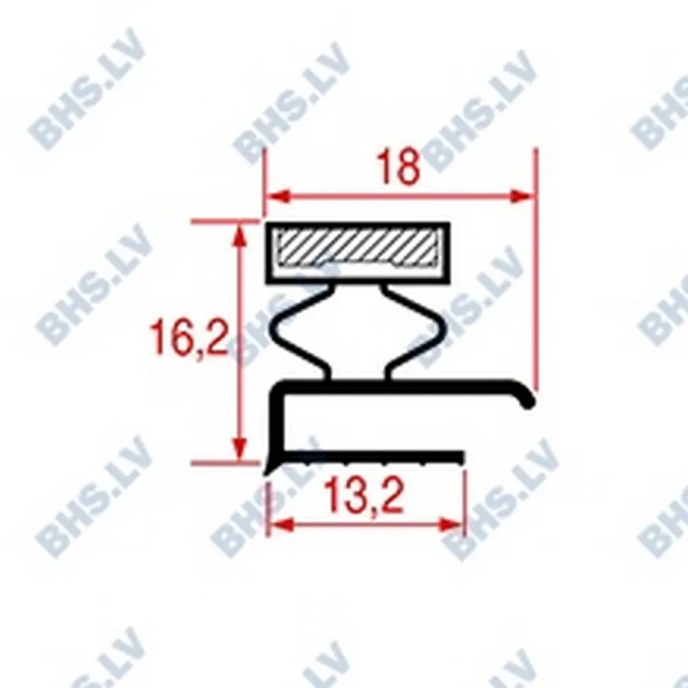 MIDDLE EDGED GASKET L2004 1560x660 mm (L3286093)