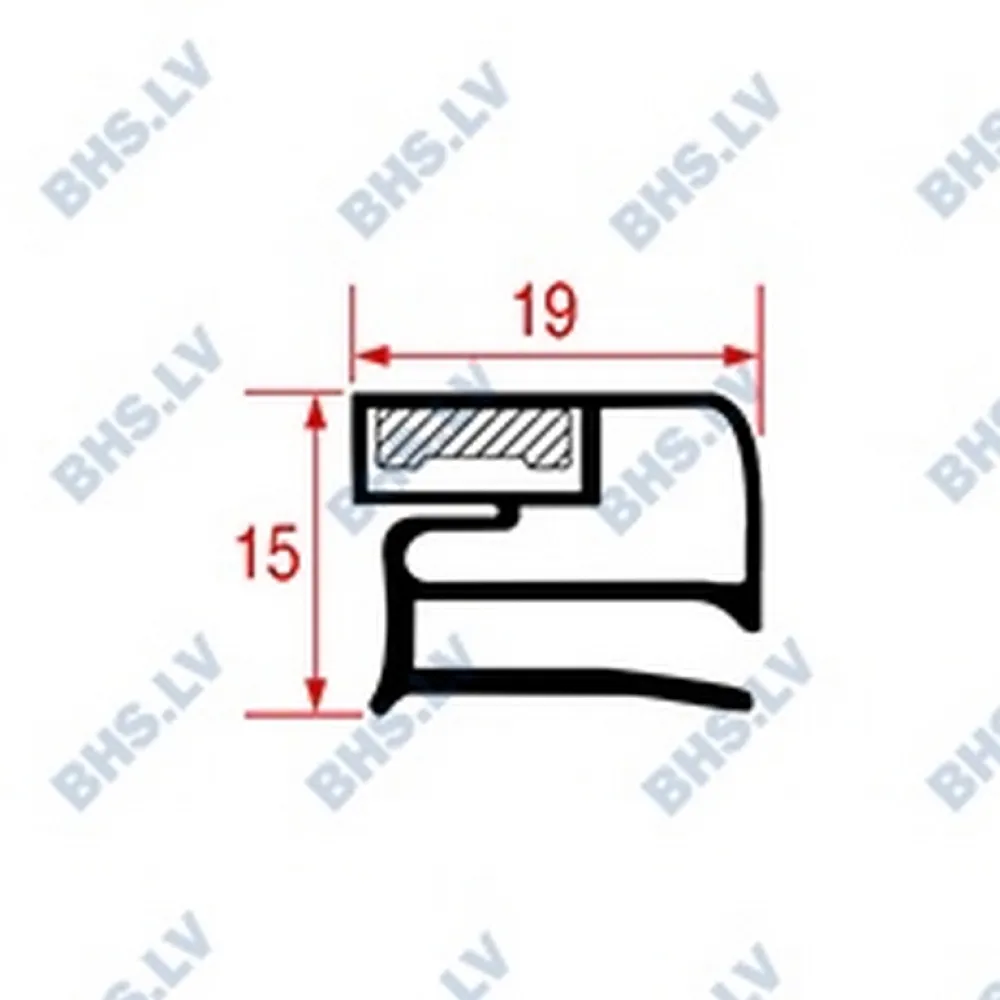 GASKET MIDDLE-EDGED L2008 LENGTH 2000 mm (L3286153)