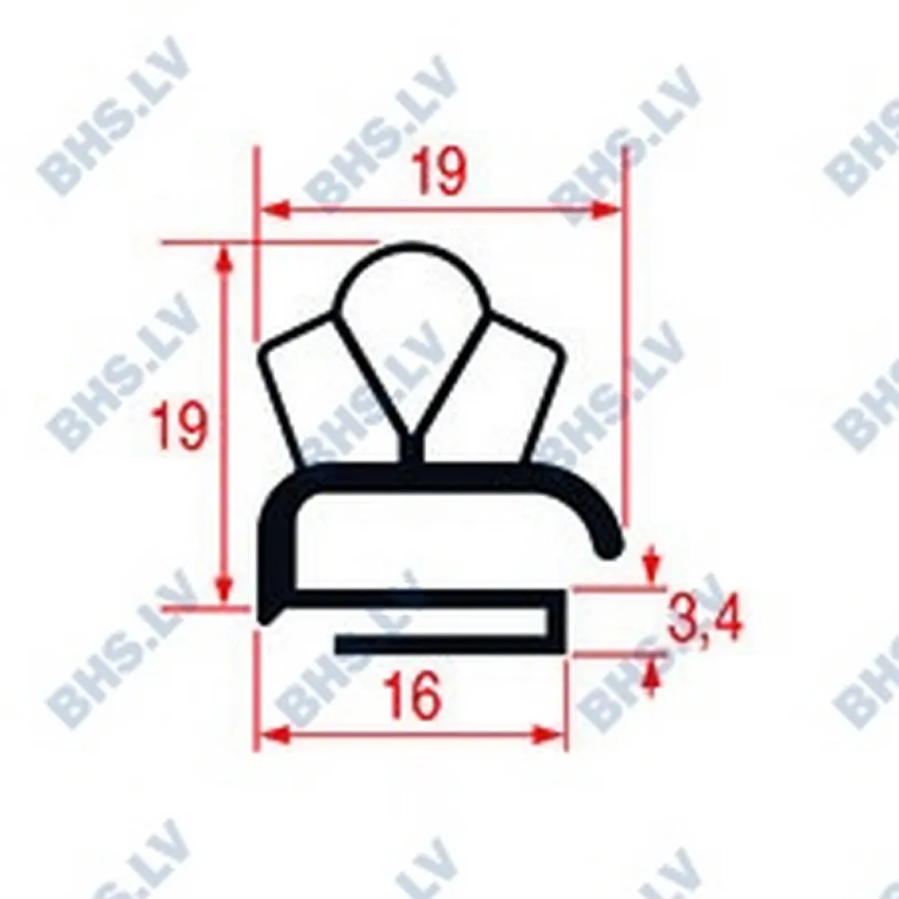 GASKET MIDDLE-EDGED L2013 LENGTH 2300 mm (L3286197)