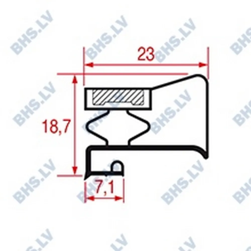GASKET MIDDLE-EDGED L2015 LENGTH 2000 mm (L3286199)