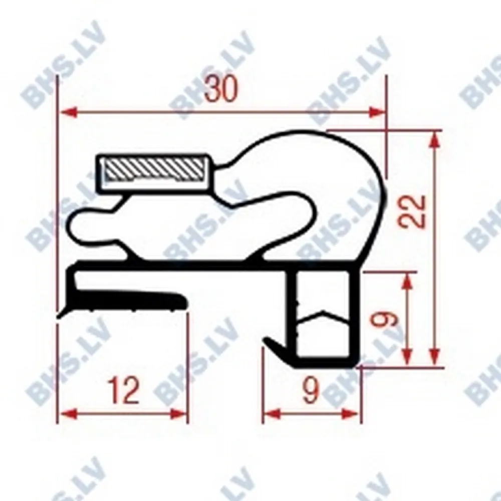 MIDDLE EDGED GASKET L2018 1540x729 mm (L5084345)