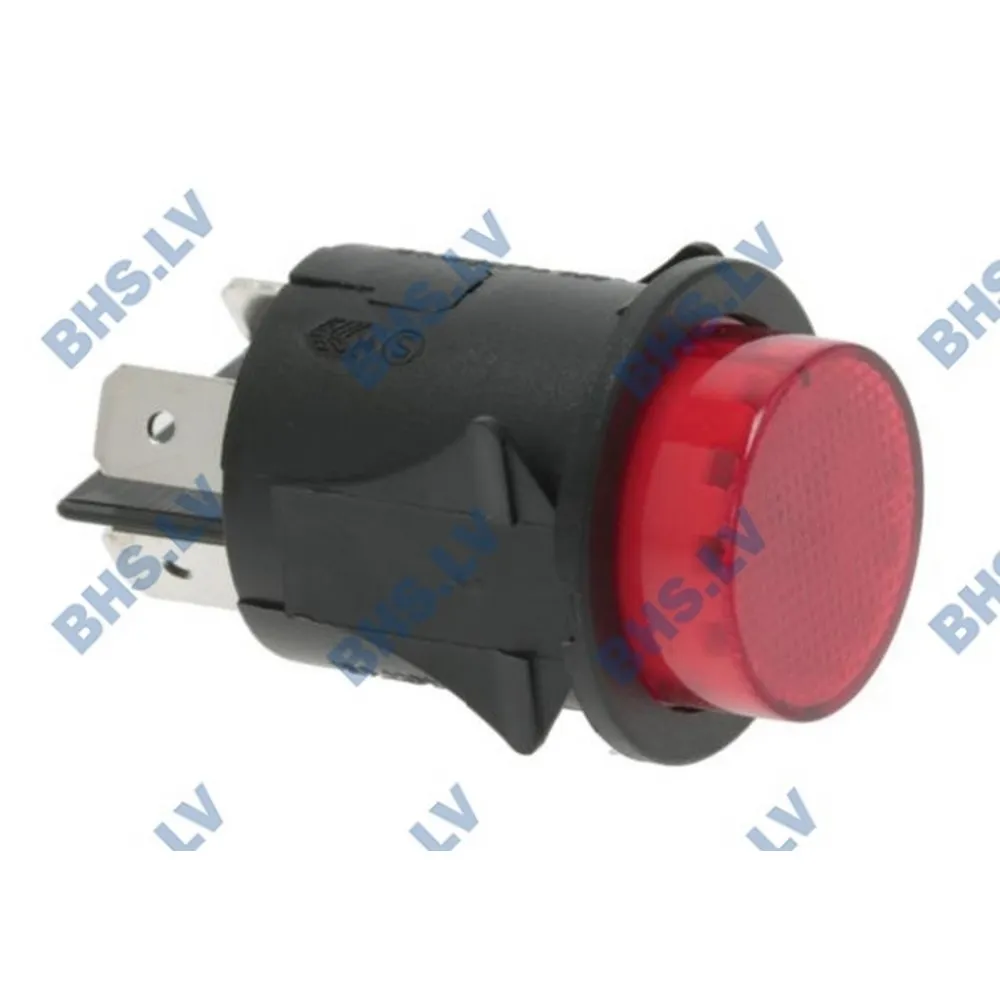 RED BIPOLAR SWITCH 16A 250V (L3319948)