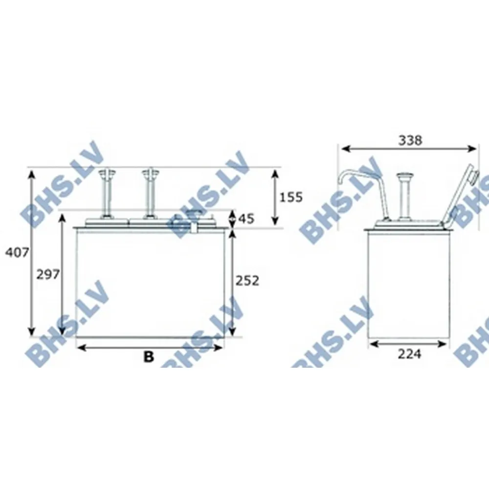 Dispensers ar 4 pumpjiem (BHS450408)