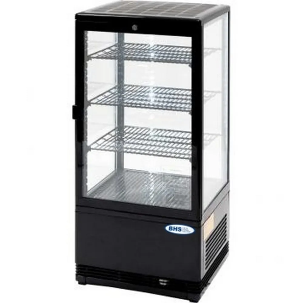 Vitrīna 78 l  ar LED apgaismojumu, melna (852174)