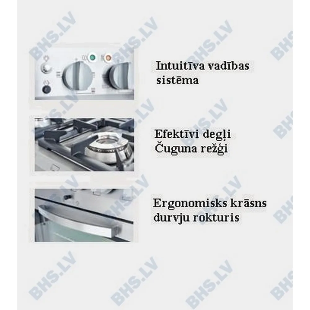 Gāzes plīts ar konvekcijas krāsni 36.5/7.0 kW (9717210)