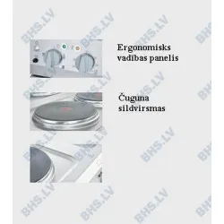 Elektriskā plīts ar konvekcijas cepeškrāsni 10.4/7.0 kW