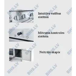 Elektriskā plīts ar statisko cepeškrāsni un skapi 15.6/7.0 kW