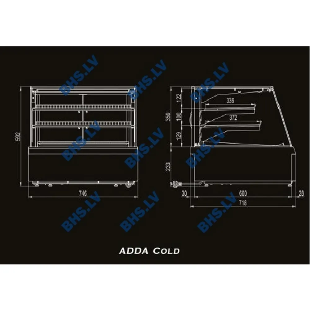 Auksta vitrīna ADDA GN2 Small (119S0210)