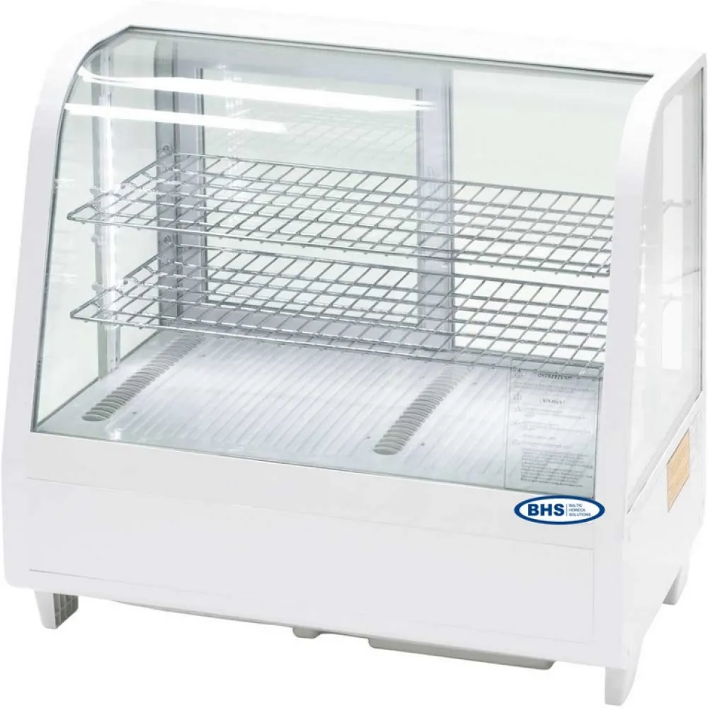 Vitrīna 100 l ar LED apgaismojumu, balta (852103)
