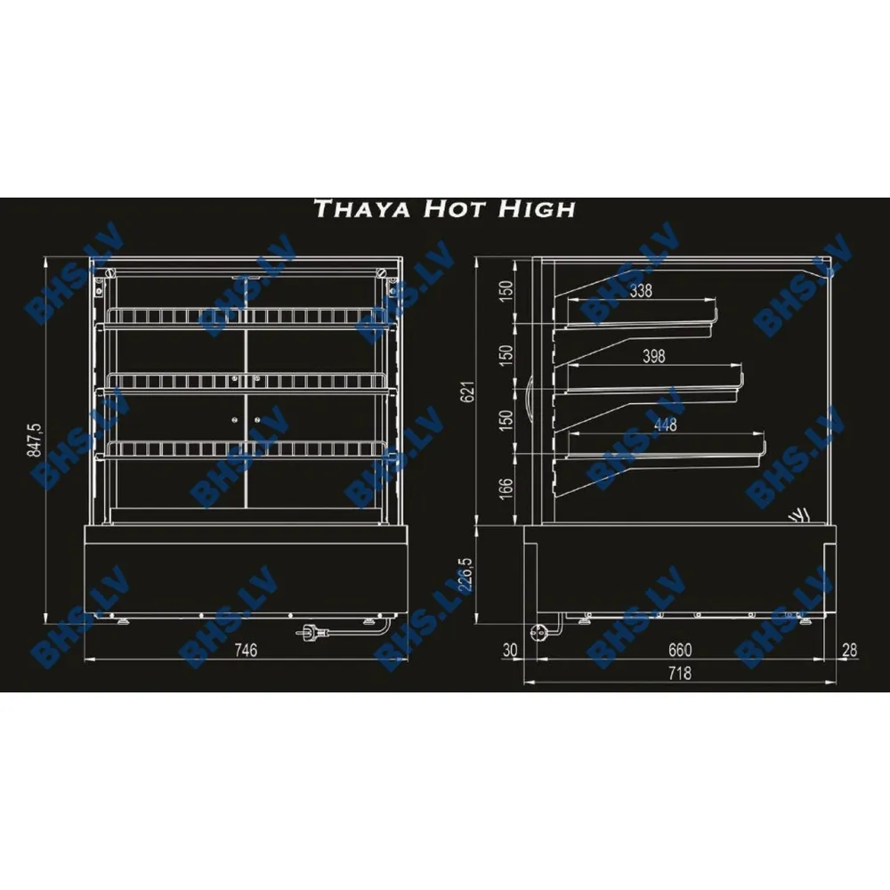 Karstā vitrīna THAYA HOT GN2 High (119T10V20D)