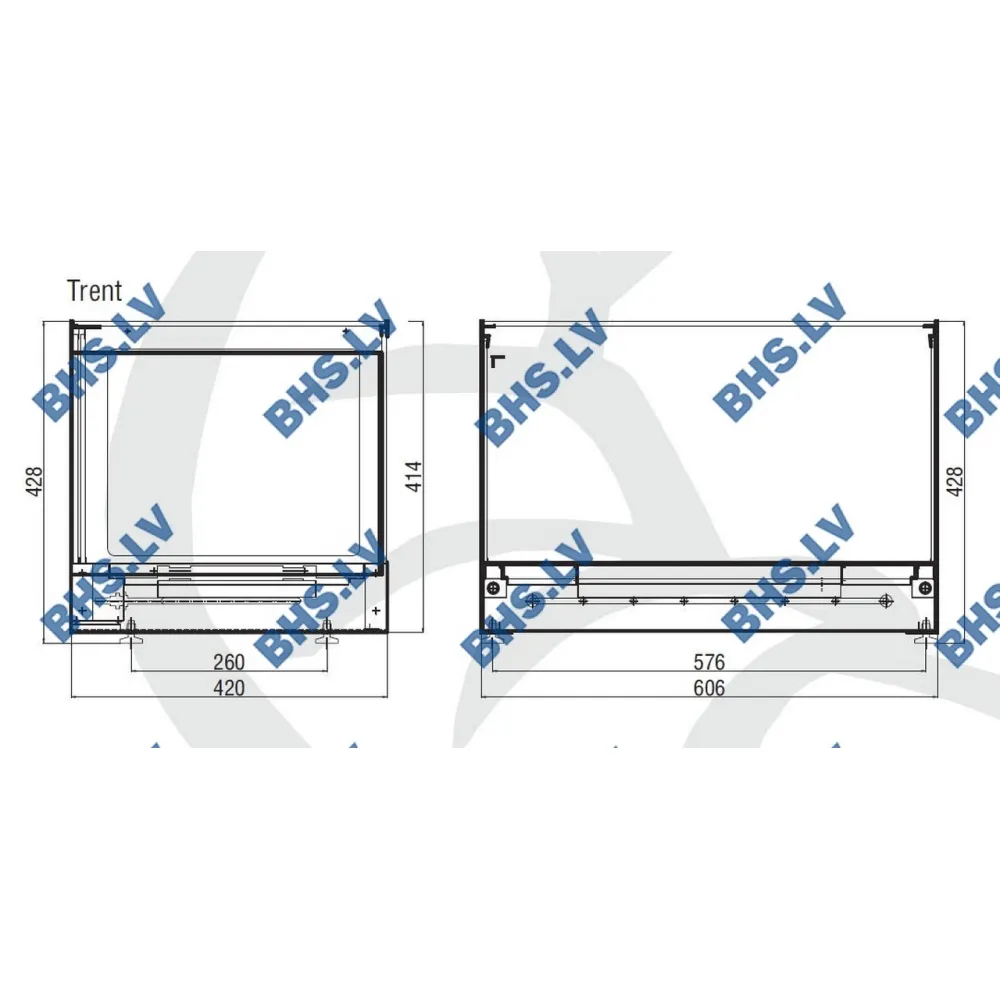 Konditorejas vitrīna TRENT Inox - standard (1100210)