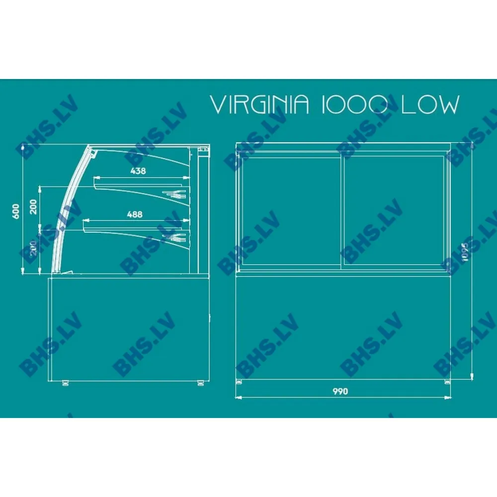 Virginia 1000 Low - serve over, Drop-in (1231210)
