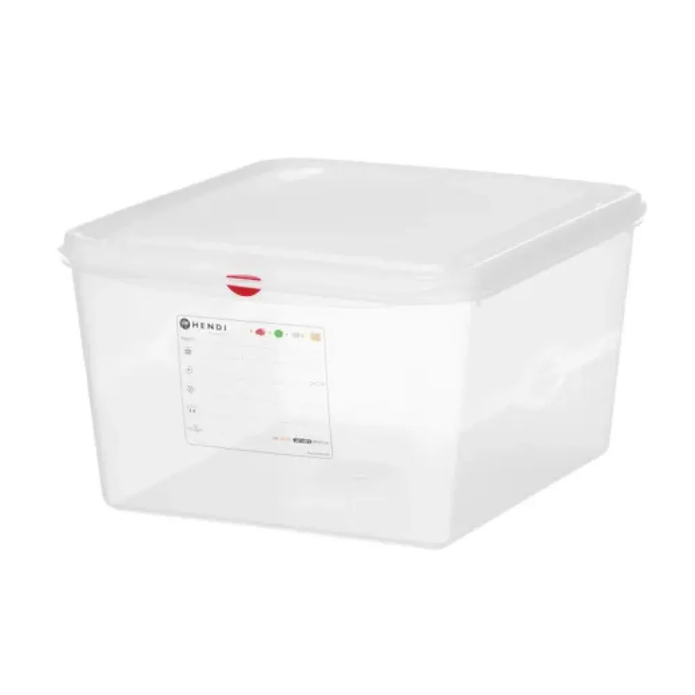 GN 2/3 H-200 mm ar vāku, polipropilēna, 19 l (873328)