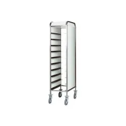 Pastiprināti rati 10 paplātēm ar  sānu paneļiem (bianco-white)