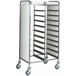 Pastiprināti rati 20 paplātēm ar sānu paneļiem (bianco-white)