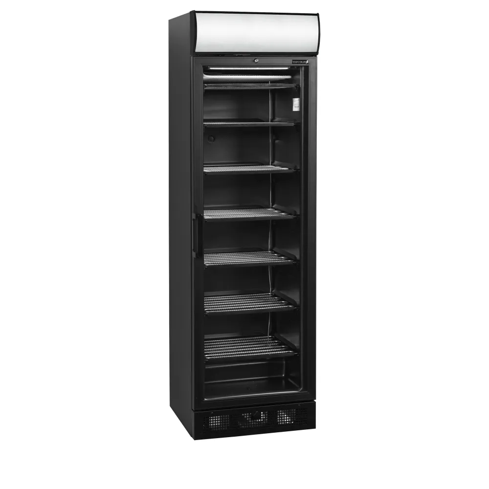 Saldētava ar reklāmas baneri 270l, melna (UFSC371GCP BLACK)