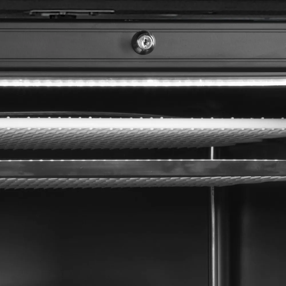 Saldētava ar reklāmas baneri 270l, melna (UFSC371GCP BLACK)