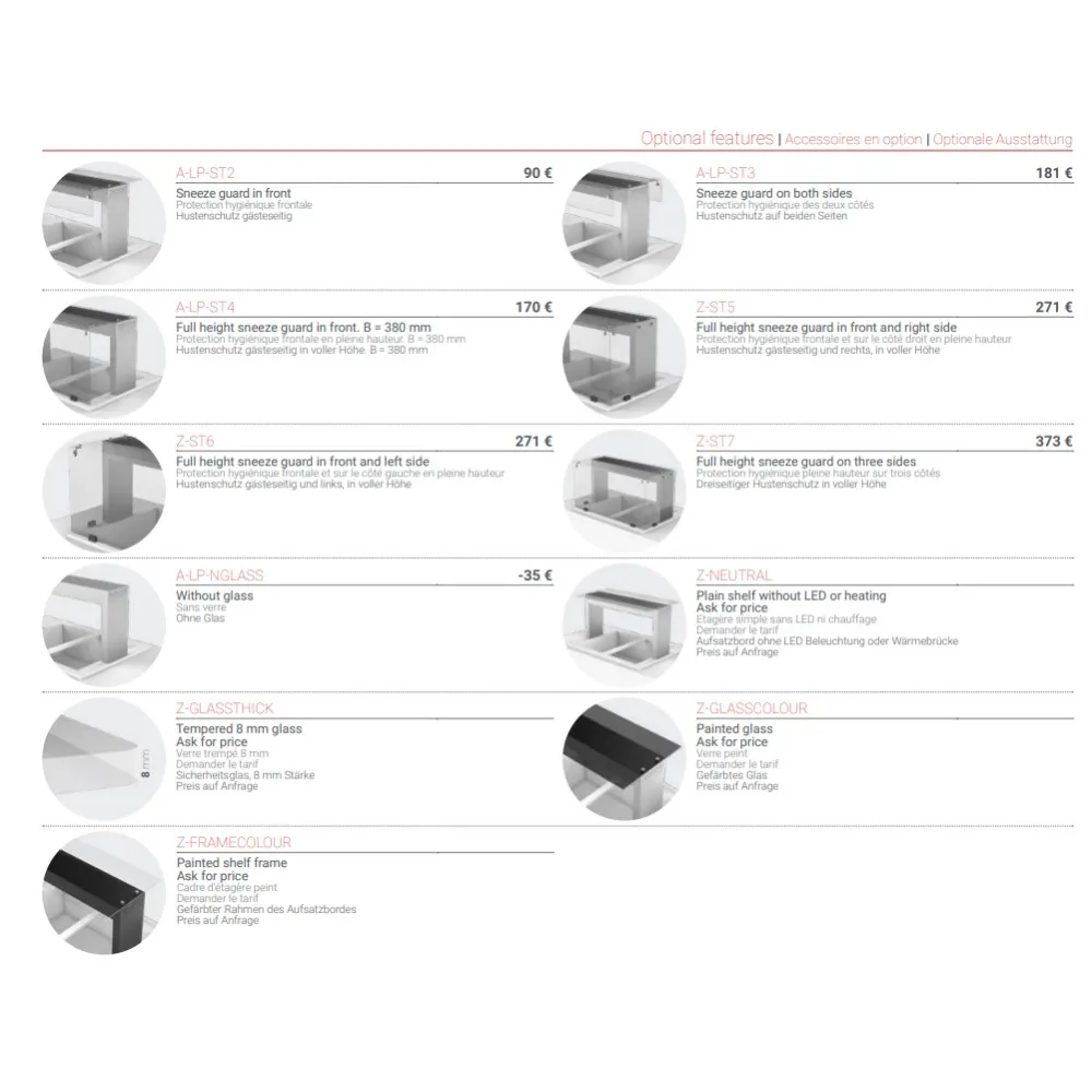 Plaukts ar LED apgaismojumu bufetei 1393 mm (LPA14-139/40/40)