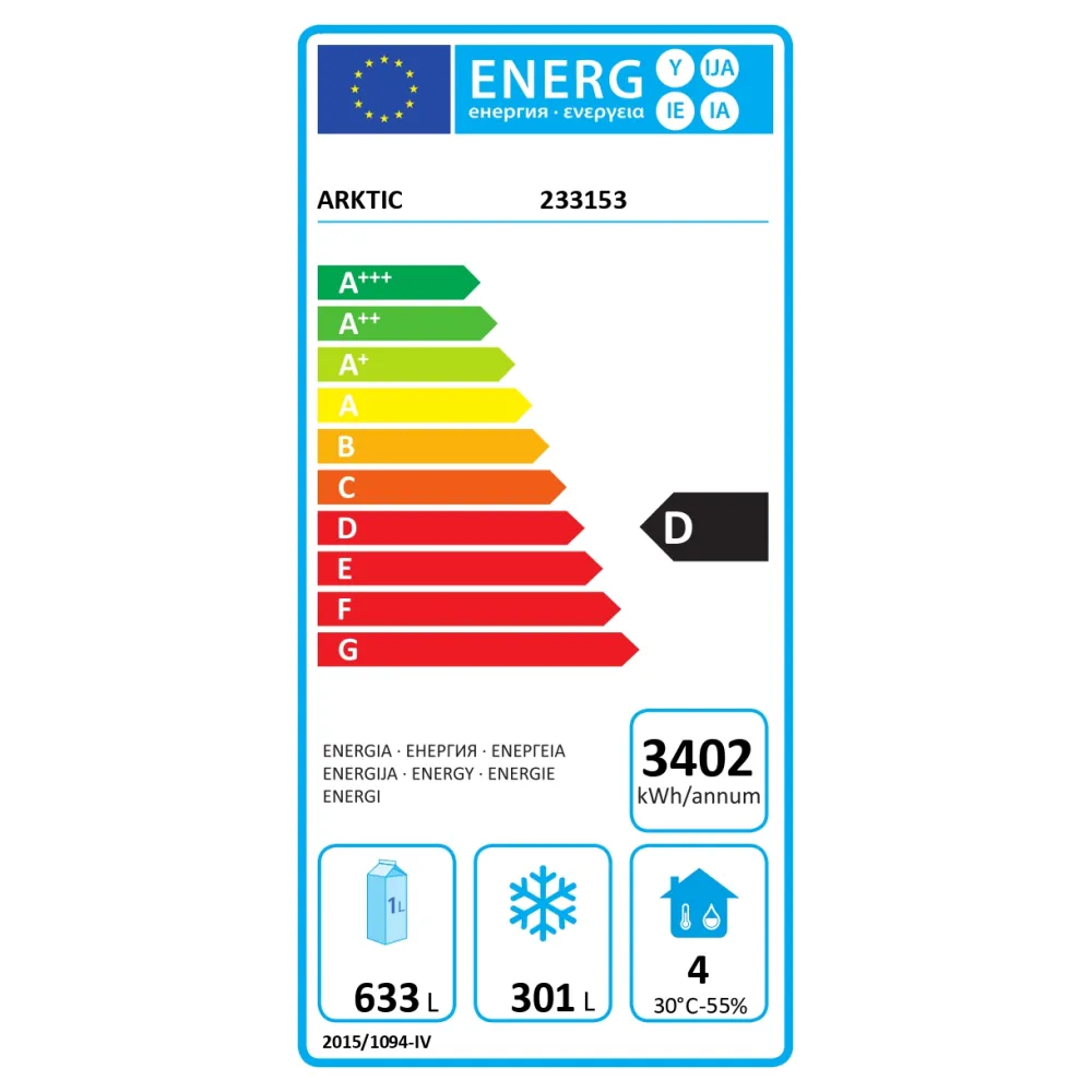 3-durvju ledusskapis ar saldētavu 890+420L (233153)
